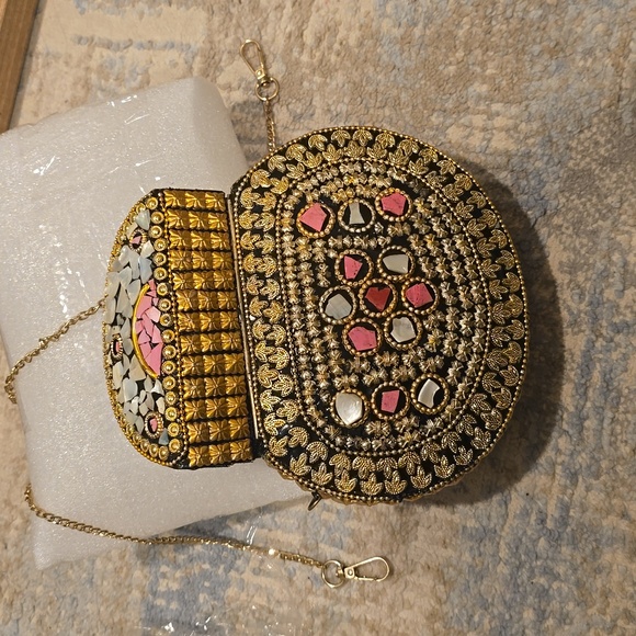 NWT Ramla handmade tile bag purse, Beverly Hills, $235 Metal bags multicolored - Picture 8 of 12